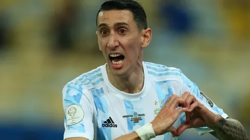El festejo de Ángel Di María.