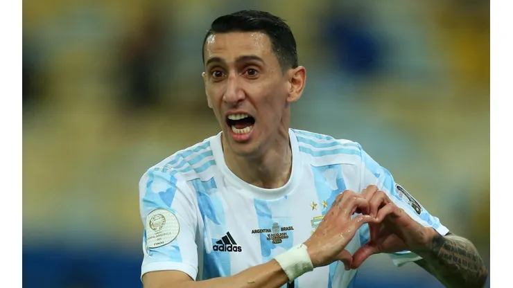 El festejo de Ángel Di María.