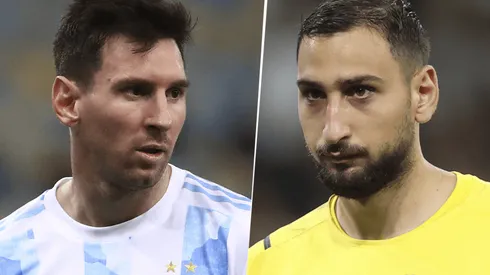 Lionel Messi y Gianluigi Donnarumma. (Fotos: Getty Images).