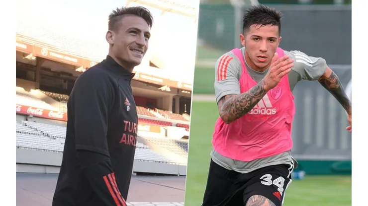 Braian Romero y Enzo Fernández, los refuerzos del Millonario (Fotos: River vía Twitter)