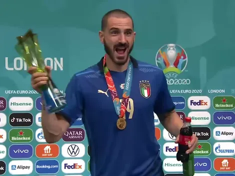 Todo lo contrario a CR7: así llegó Bonucci a la conferencia de prensa