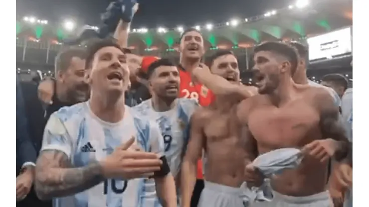 Imperdible: De Paul quiso cantarle a Brasil, pero Messi le puso los puntos