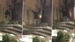 El hincha argentino en acción.
