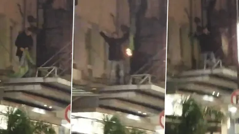 El hincha argentino en acción.