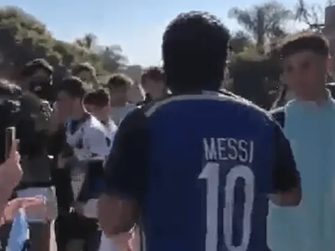 Video: entre saludos, fotos y autógrafos, Montiel llegó a su casa