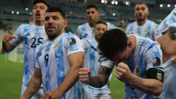 La felicidad de Sergio Agüero y Lionel Messi.