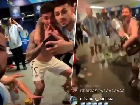 Messi bailando con la Copa, minuto de silencio para Brasil y más: descontrol en el vestuario de Argentina