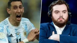 Ibai y un eufórico grito en el gol de Di María.