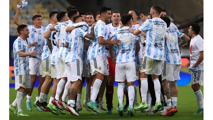 Festejos de la Selección Argentina, campeona de la Copa América 2020 (Foto: Getty Images)