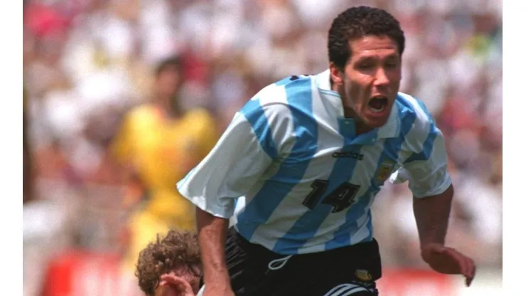 Diego Simeone, con la camiseta de la Selección Argentina, en el Mundial del 94. (Foto: Getty).