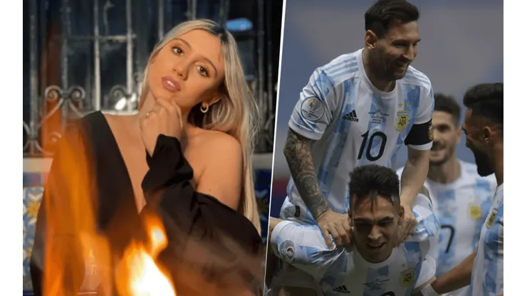 Las 3 fotos que subió Morena Beltrán para alentar a la Selección Argentina