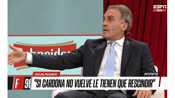 Ruggeri sobre el caso Cardona: "Hay que rescindirle el contrato"