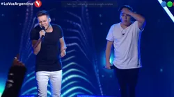 Un dúo cantó Luciano Pereyra y los jurados se volvieron locos.