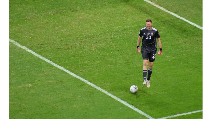 El festejo de Emiliano Martínez.