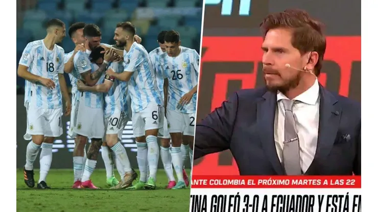 Argentina goleó a Ecuador, pero al Pollo Vignolo no le gustó tanto: "Qué loco, ¿no?"