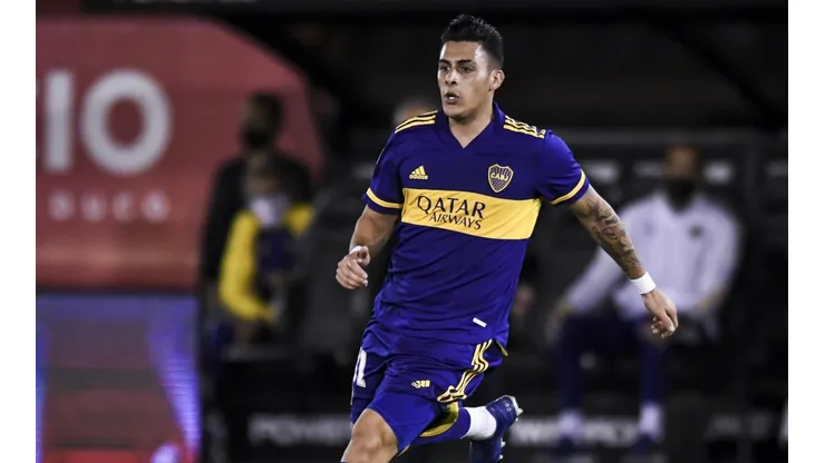 Cristian Pavón durante un partido de Boca Juniors.