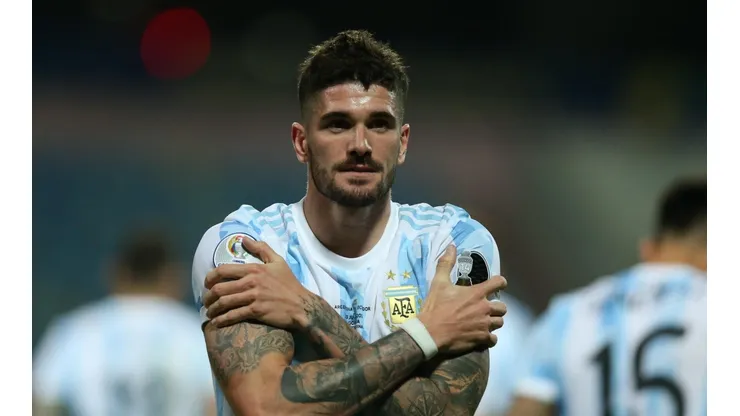 El festejo de Rodrigo De Paul.