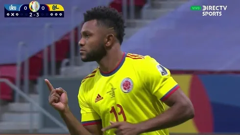 La celebración de Miguel Ángel Borja.