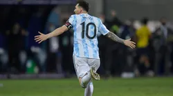 Lionel Messi festejando su gran gol.