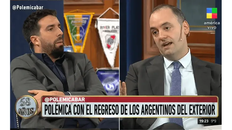 Azzaro fue tendencia en Twitter por una pelea con Manuel Adorni en Polémica en el Bar