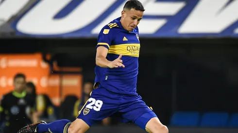 Leonardo Jara durante un partido de Boca.