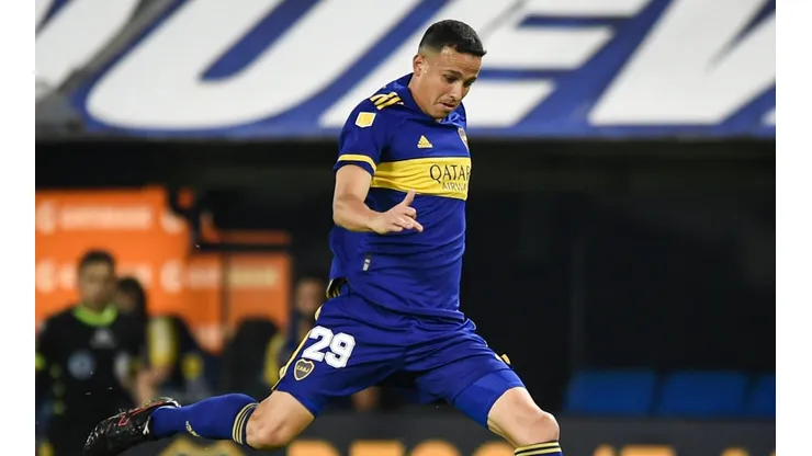 Leonardo Jara durante un partido de Boca.