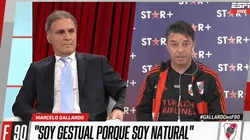 Lindo cruce entre Marcelo Gallardo y Oscar Ruggeri.