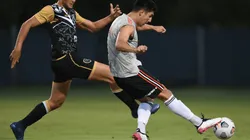 Fontana y su primer gol en River.