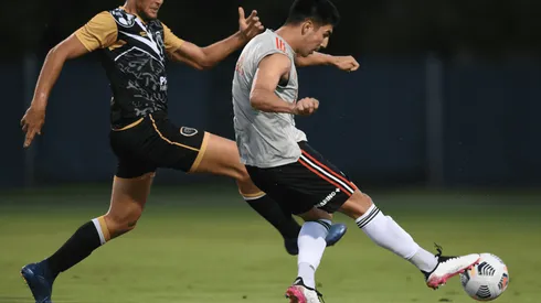 Fontana y su primer gol en River.