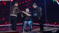 Mau y Ricky formaron un trío con Pablo Santillán, un participante de La Voz Argentina 2021 (Fuente: YouTube La Voz Argentina)