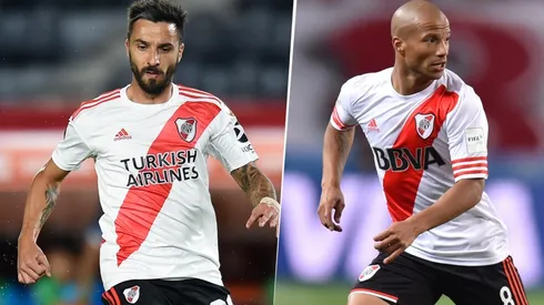 Ignacio Scocco y Carlos Sánchez, River Plate (Foto: Getty Images)