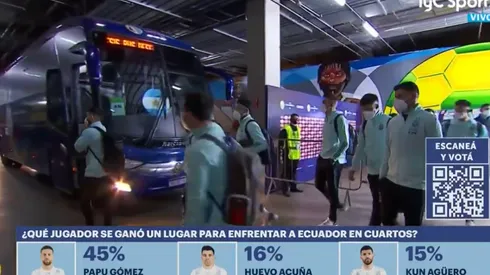 Video: el Kun se acordó tarde de que no tenía barbijo e hizo reír a todos en TyC