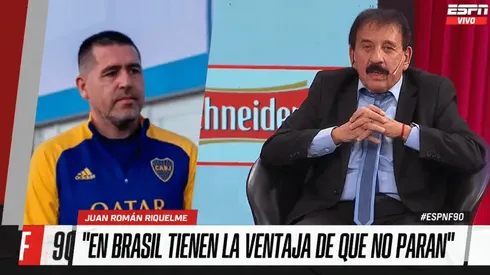 Juan Román Riquelme y Roberto Leto intercambiaron opiniones.