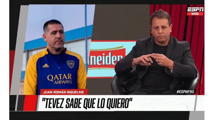 Juan Román Riquelme sobre Carlos Tevez.