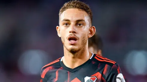 Nahuel Gallardo durante un partido de River.