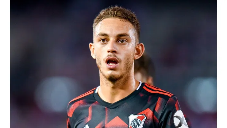 Nahuel Gallardo durante un partido de River.