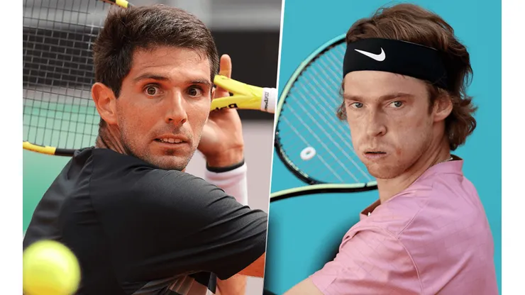 Federico Delbonis vs Andrey Rublev por la Primera Ronda de Wimbledon (Fuente: Getty Images)