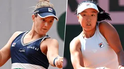 Nadie Podoroska juega contra Ann Li por la Primera Ronda de Wimbledon (Fuente: Getty Images)