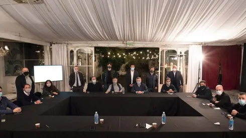 Reunión de Juntos por el Cambio a la cual asistió Juan Manuel López esta semana (Fuente: Twitter Juan Manuel López)