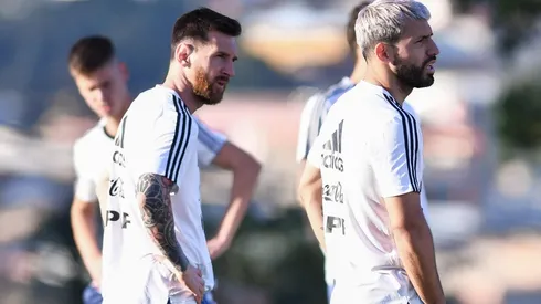 Messi y Agüero en la Selección Argentina.