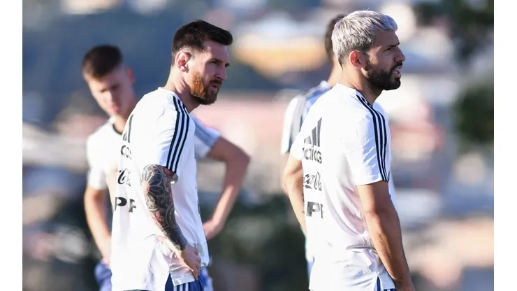 Messi y Agüero en la Selección Argentina.