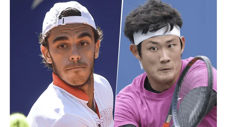 Francisco Cerúndolo vs. Zhizhen Zhang por la qualy de Wimbledon (Foto: Getty Images).
