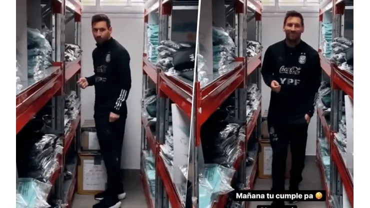 Agüero arrancó a filmar a Messi y la reacción de Leo nos tentó de la risa a todos