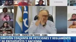 Un Diputado interrumpió la reunión para recordar a Maradona y recibió fuertes reproches. (Twitter)