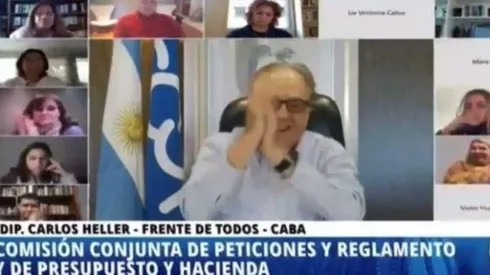 Un Diputado interrumpió la reunión para recordar a Maradona y recibió fuertes reproches. (Twitter)