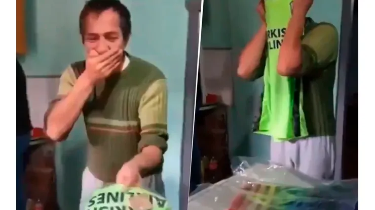 Le regalaron la camiseta de Enzo Pérez arquero y nos emocionó a todos