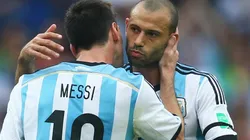 Lionel Messi y Javier Mascherano en el Mundial 2014.