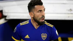 Carlos Tevez con la camiseta de Boca Juniors.