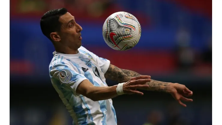 Ángel Di María durante el partido ante Uruguay.