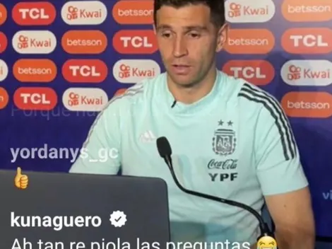 Alerta, intruso: el Kun Agüero se volvió a divertir en el vivo de Instagram de la Selección Argentina